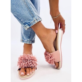 Ragnes Mules compensées à fleurs roses 2