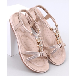 Sandales Haezz Gold avec zircons décoratifs d'or 1
