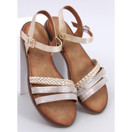 Sandales femme Pasini dorées 1