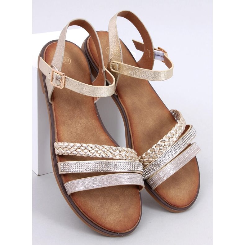 Sandales femme Pasini dorées 1