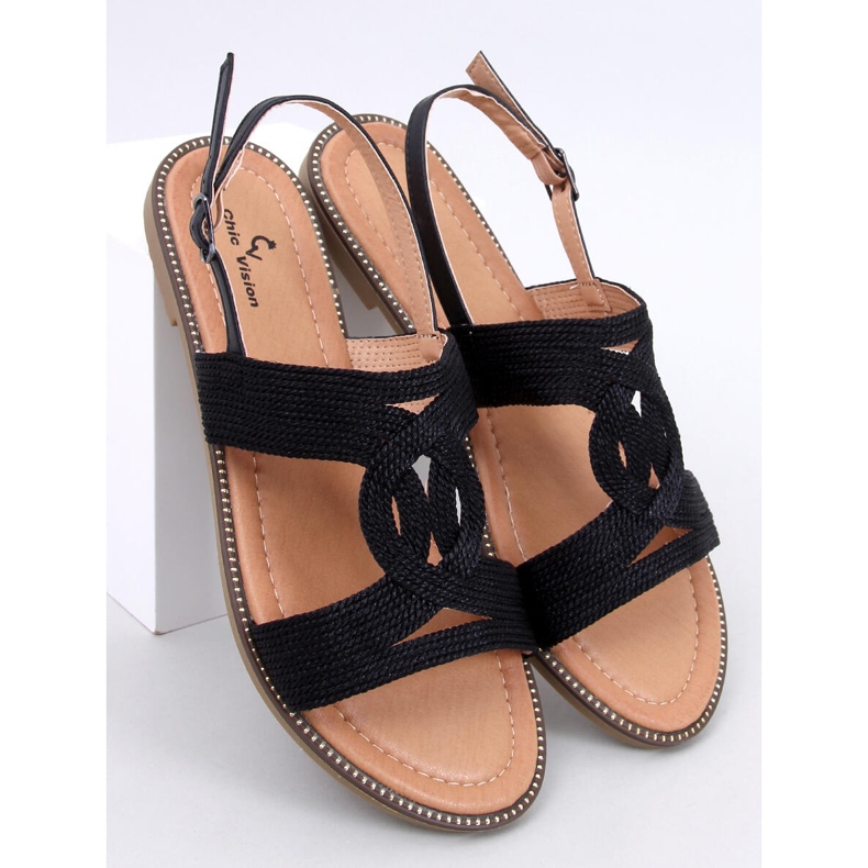 Vernay Sandales femme noires le noir 1