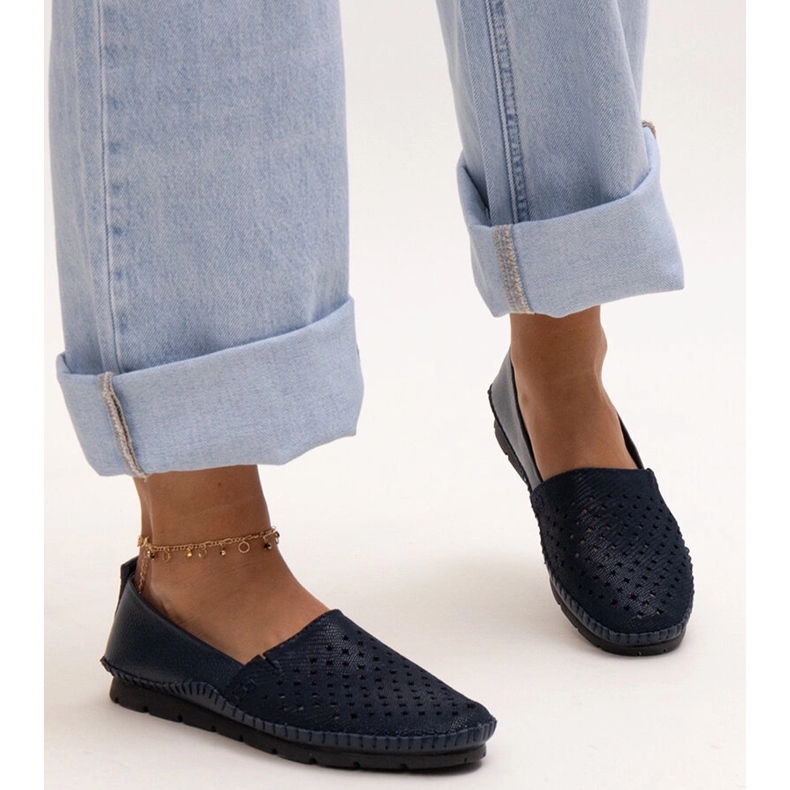 Evento Chaussures en cuir bleu marine par Antonea 1