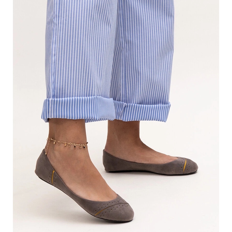 Ballerines classiques Dorris grises 1