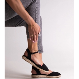 Espadrilles noires à talon ouvert Big Star FF274526 le noir 1