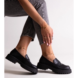 Chaussures en cuir noir Big Star LL274458 1