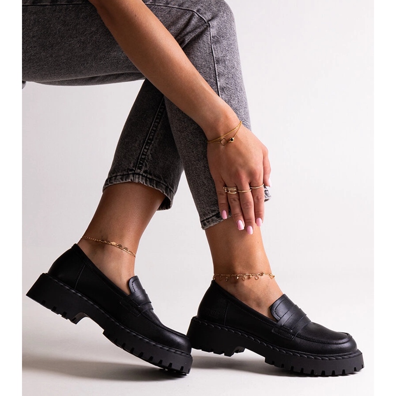 Chaussures en cuir noir Big Star LL274458 le noir 1 Chaussures en cuir noir Big Star LL274458 le noir 1