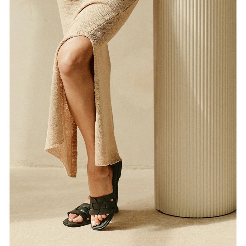 Marco Shoes Sandales à brides tressées le noir 1