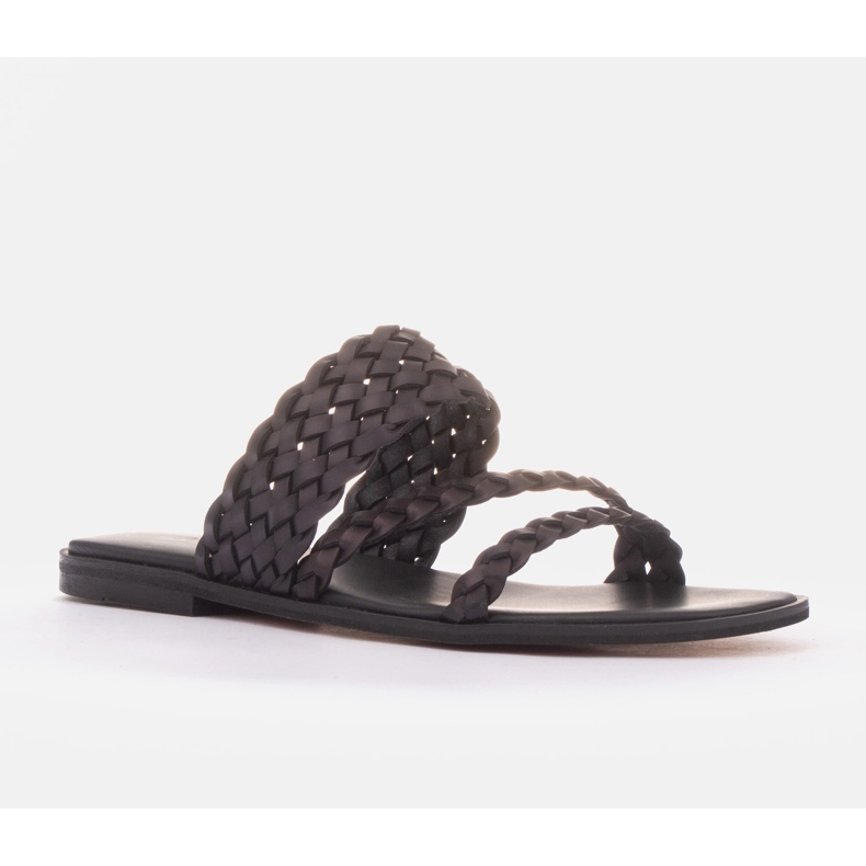 Marco Shoes Tongs Roma noir 1