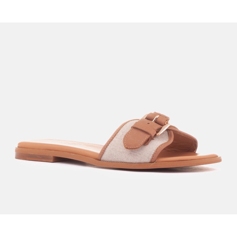 Marco Shoes Tongs Fibbia beige 1