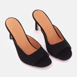 Marco Shoes Tongs Palerme noir 1