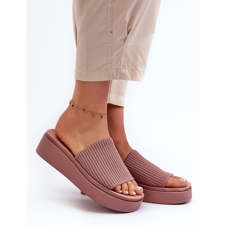 Sergio Leone SK083H Tongs à plateforme pour femmes, rose 2 Sergio Leone SK083H Tongs à plateforme pour femmes, rose 2