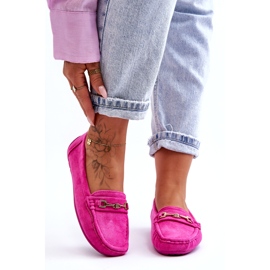 Confly Mocassins en daim classiques pour femmes Rose 3