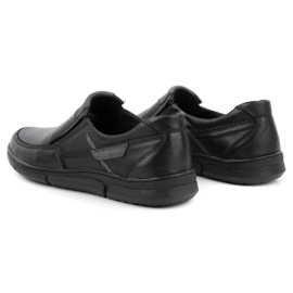 Olivier Chaussures à enfiler en cuir pour hommes 62K noir 4