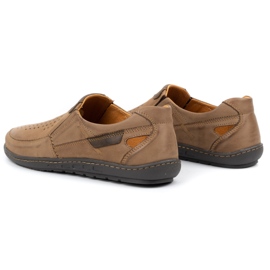 Olivier Mocassins homme en cuir pour l'été 602 marron brun 4