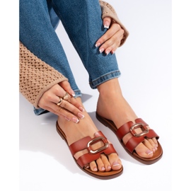 Tongs marron pour femmes de Sergio Leone brun 1