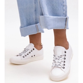 Baskets en cuir écologique blanches Big Star KK274105 1 Baskets en cuir écologique blanches Big Star KK274105 1