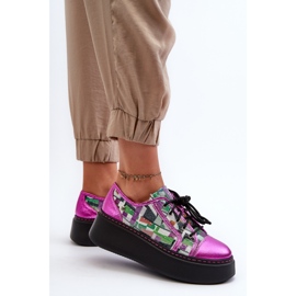 Baskets En Cuir Pour Femme Sur Plateforme Maciejka 06479-15 Fuchsia rose 5