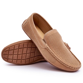 Mocassins Classiques en Daim pour Homme Beige Felixo 4
