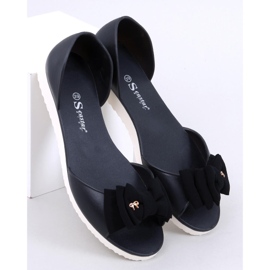 Ballerines bout ouvert Meliski Agathe Noir 1