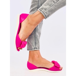 Ballerines bout ouvert Meliski Agathe Fuchsia rose 4