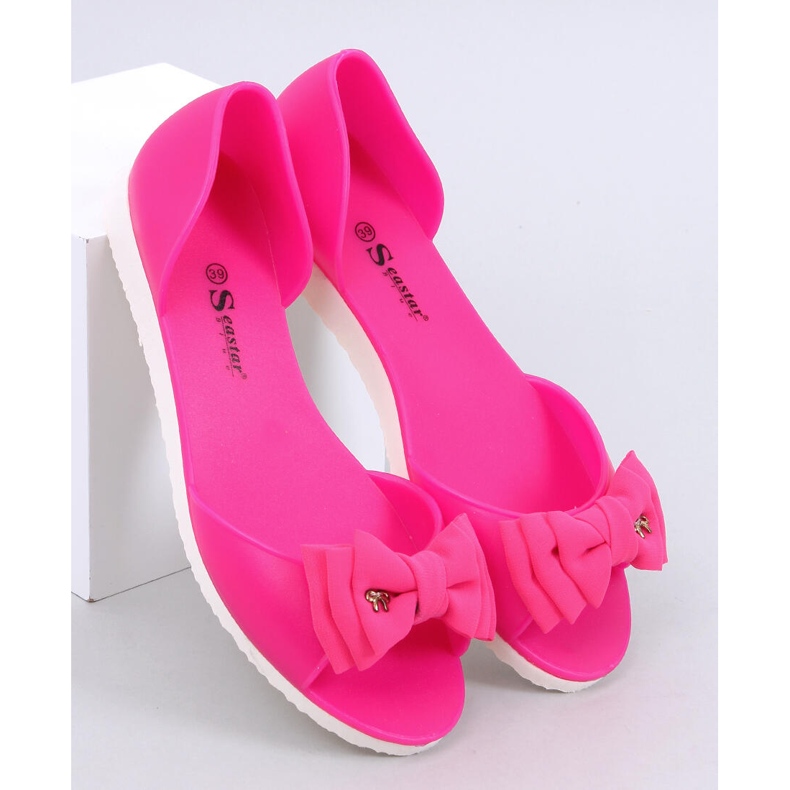 Ballerines bout ouvert Meliski Agathe Fuchsia rose 1