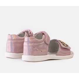 Miss Sandales enfants roses avec empiècement en cuir Minka 1 Miss Sandales enfants roses avec empiècement en cuir Minka 1