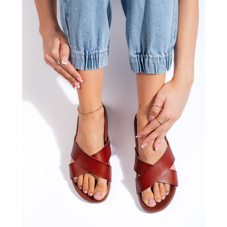 Tongs marron pour femmes de Sergio Leone brun 1