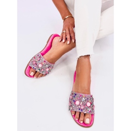 Abriel Tongs pierre fuchsia rose 5