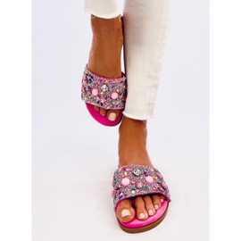 Abriel Tongs pierre fuchsia rose 2
