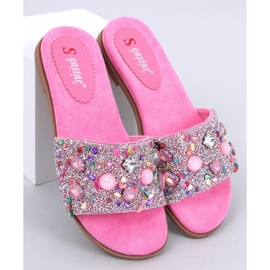 Abriel Tongs pierre fuchsia rose 1
