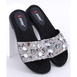 Abriel Tongs pierre noire le noir 1