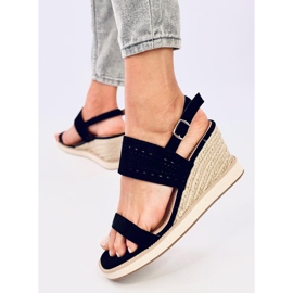 Debeve Sandales espadrilles compensées noires le noir 4