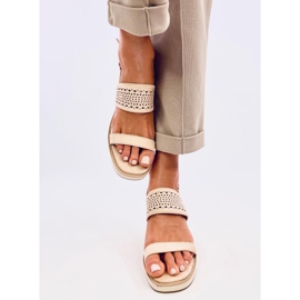 Debeve Sandales espadrilles compensées beiges 2