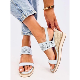 Debeve Sandales compensées espadrilles bleues 2