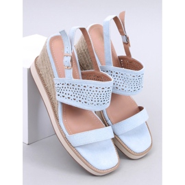 Debeve Sandales compensées espadrilles bleues 1