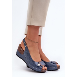 Sandales compensées légères et confortables pour femme, bleu Efravia 2 Sandales compensées légères et confortables pour femme, bleu Efravia 2