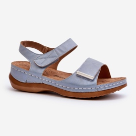 Evento Sandales Velcro Confortables Femme Bleu Iphiope 1