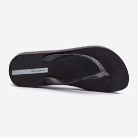 Tongs pour femmes avec bride pailletée 83386 Ipanema Mesh Chic Plat Fem Noir le noir 1