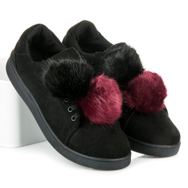 Vices New Collection Baskets À Pompons Amovibles le noir 1