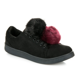 Vices New Collection Baskets À Pompons Amovibles le noir 2