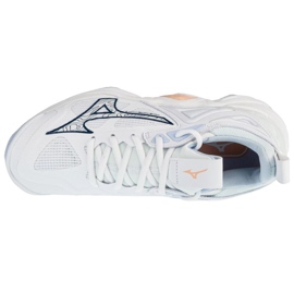 Chaussures de volley-ball Mizuno Wave Momentum 3 W V1GC231200, blanches 2