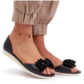 Ballerines en caoutchouc avec nœud pour femmes, noir Georia le noir 8