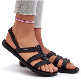 Sandales plates pour femmes 83516 Ipanema Style Sandal Fem Noir le noir 9