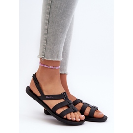 Sandales plates pour femmes 83516 Ipanema Style Sandal Fem Noir le noir 1