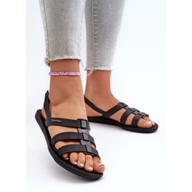 Sandales plates pour femmes 83516 Ipanema Style Sandal Fem Noir le noir 2