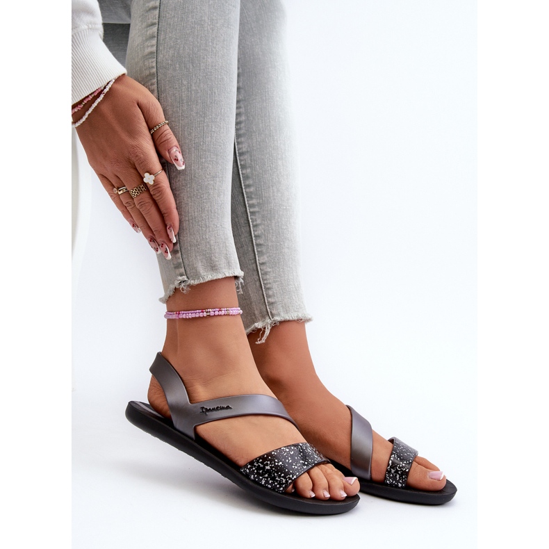 Sandales pour femmes 82429 Ipanema Vibe Sandal Fem Noir et Argent 1