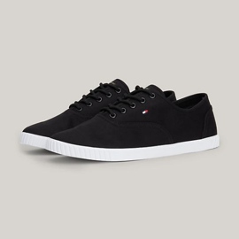 Tommy Hilfiger Baskets à lacets en toile W FW0FW07805BDS noir 1