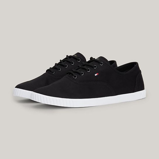 Tommy Hilfiger Baskets à lacets en toile W FW0FW07805BDS le noir 1