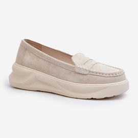 Mocassins Femme Daim Beige Clair Filidia 3