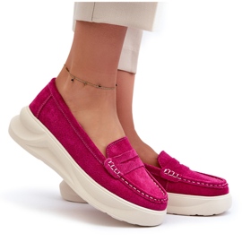 Mocassins Femme Daim Fuchsia Filidia rose 11